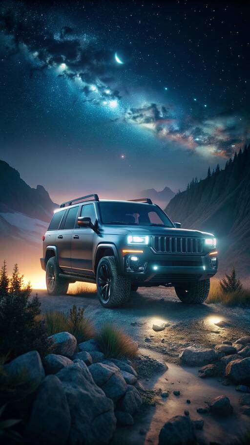 <b>2025 Jeep Wagoneer Overland Special Edition: Das größte Jeep-Abenteuer</b> • - 32-Zoll-Allterrain-Reifen- 20-Zoll-Räder- Stählerne Unterfahrschutzplatten- Quadra-Lift-Luftfederung All dies unterstützt den Wagen beim Überwinden schwieriger Hindernisse. Das Zweigang-Verteilergetriebe mit 48:1 Kriechgangübersetzung ermöglicht optimales Drehmoment beim Klettern.